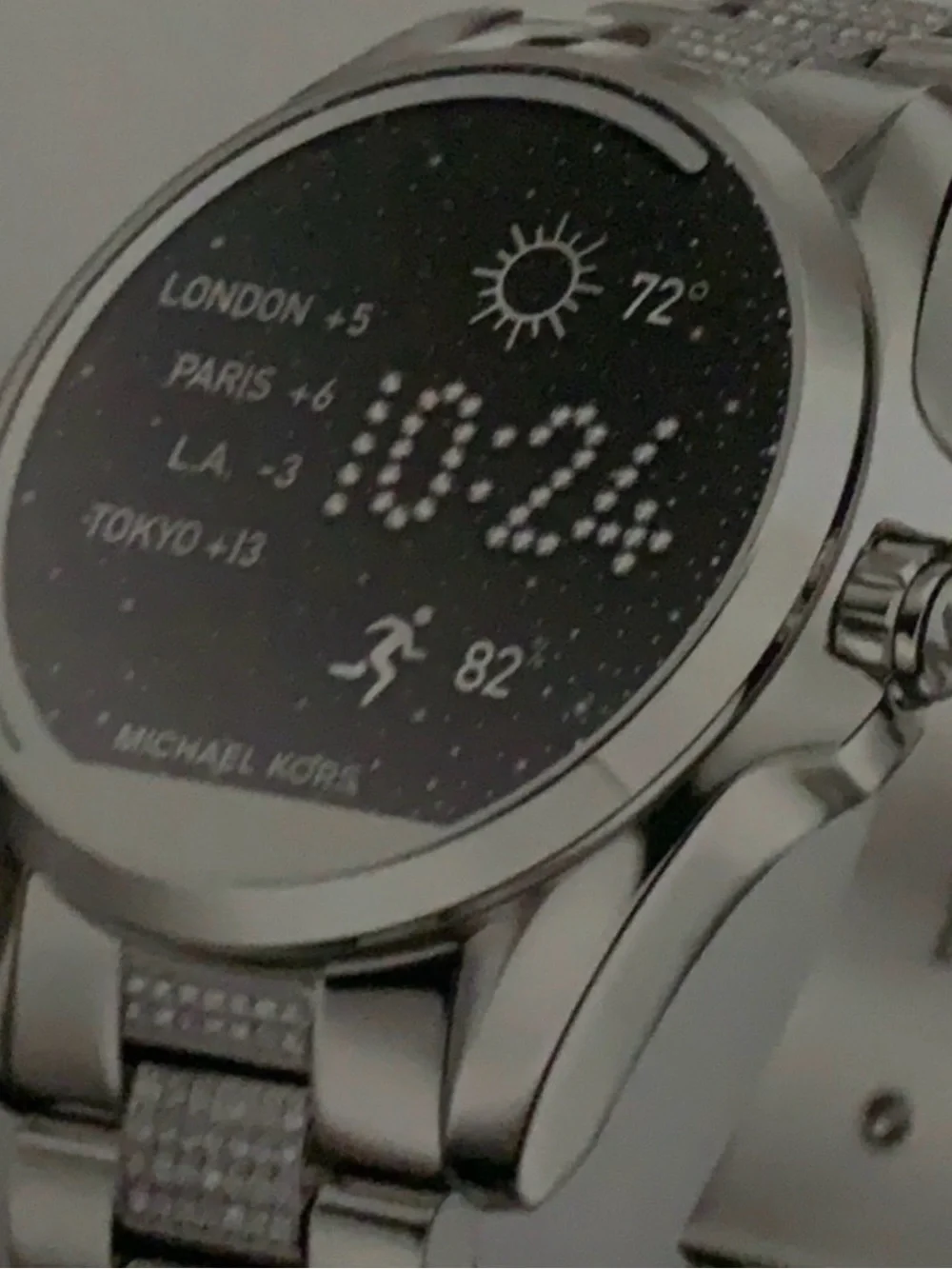Michael Kors Silver Digital Smartwatch with Stainless Bracelet